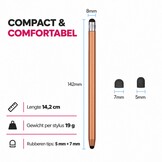 4 stuks universele 2-in-1 stylus touchscreen pennetjes voor smartphone, tablet en e-reader - Goud
