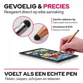 4 stuks universele 2-in-1 stylus touchscreen pennetjes voor smartphone, tablet en e-reader - Goud
