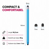 4 stuks universele 2-in-1 stylus touchscreen pennetjes voor smartphone, tablet en e-reader - Gemixte kleuren