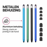 4 stuks universele 2-in-1 stylus touchscreen pennetjes voor smartphone, tablet en e-reader - Gemixte kleuren