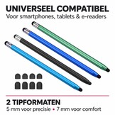 4 stuks universele 2-in-1 stylus touchscreen pennetjes voor smartphone, tablet en e-reader - Gemixte kleuren