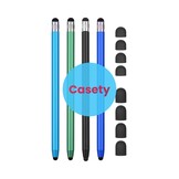 4 stuks universele 2-in-1 stylus touchscreen pennetjes voor smartphone, tablet en e-reader - Gemixte kleuren