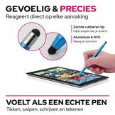 4 stuks universele 2-in-1 stylus touchscreen pennetjes voor smartphone, tablet en e-reader - Gemixte kleuren