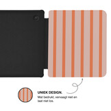 Kobo Libra Colour Hoesje - Vegan Saffiano Leren Sleep Cover - Met Handband en Auto Wake/Sleep - Tangerine Blush
