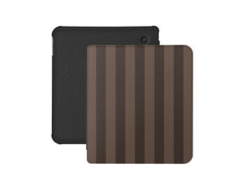 Lunso Kobo Libra Colour hoesje (7 inch) - Vegan Saffiano Leren Sleep Cover - Espresso
