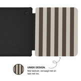 Kobo Libra Colour Hoesje - Vegan Saffiano Leren Sleep Cover - Met Handband en Auto Wake/Sleep - Café au Lait