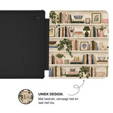 Kobo Libra Colour Hoesje - Vegan Saffiano Leren Sleep Cover - Met Handband en Auto Wake/Sleep - Libris