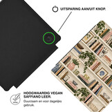 Kobo Libra Colour Hoesje - Vegan Saffiano Leren Sleep Cover - Met Handband en Auto Wake/Sleep - Libris