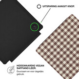 Kobo Libra Colour Hoesje - Vegan Saffiano Leren Sleep Cover - Met Handband en Auto Wake/Sleep - Sunday Brunch