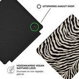 Kobo Libra Colour Hoesje - Vegan Saffiano Leren Sleep Cover - Met Handband en Auto Wake/Sleep - Untamed