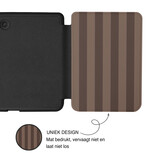 Kobo Clara BW / Clara Colour Hoesje - Vegan Saffiano Leren Sleep Cover - Met Handband en Auto Wake/Sleep - Espresso