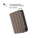 Kobo Clara BW / Clara Colour Hoesje - Vegan Saffiano Leren Sleep Cover - Met Handband en Auto Wake/Sleep - Espresso
