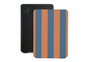 Lunso Kobo Clara BW / Clara Colour hoesje (6 inch) - Vegan Saffiano Leren Sleep Cover - Rusty Blue