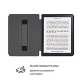 Kobo Clara BW / Clara Colour Hoesje - Vegan Saffiano Leren Sleep Cover - Met Handband en Auto Wake/Sleep - Libris
