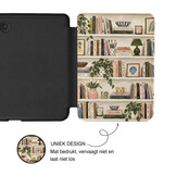 Kobo Clara BW / Clara Colour Hoesje - Vegan Saffiano Leren Sleep Cover - Met Handband en Auto Wake/Sleep - Libris