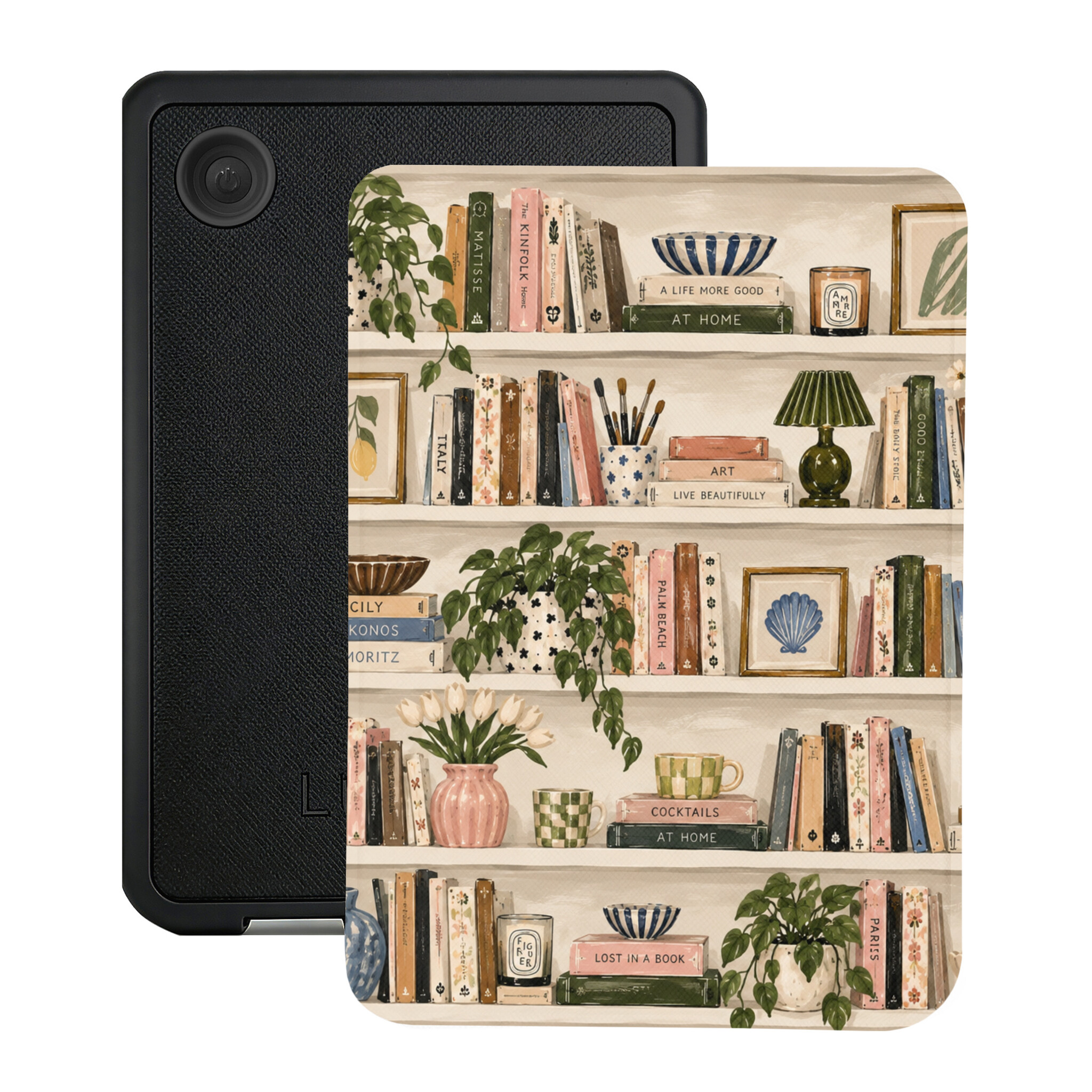 Kobo Clara BW / Clara Colour Hoesje - Vegan Saffiano Leren Sleep Cover - Met Handband en Auto Wake/Sleep - Libris