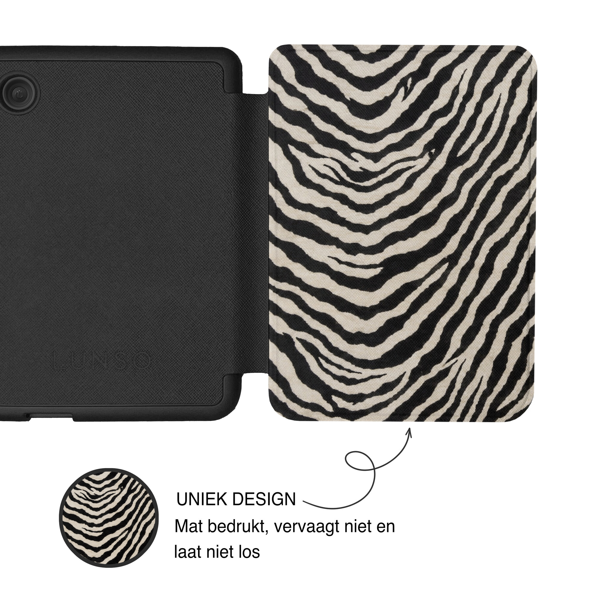 Kobo Clara BW / Clara Colour Hoesje - Vegan Saffiano Leren Sleep Cover - Met Handband en Auto Wake/Sleep - Untamed
