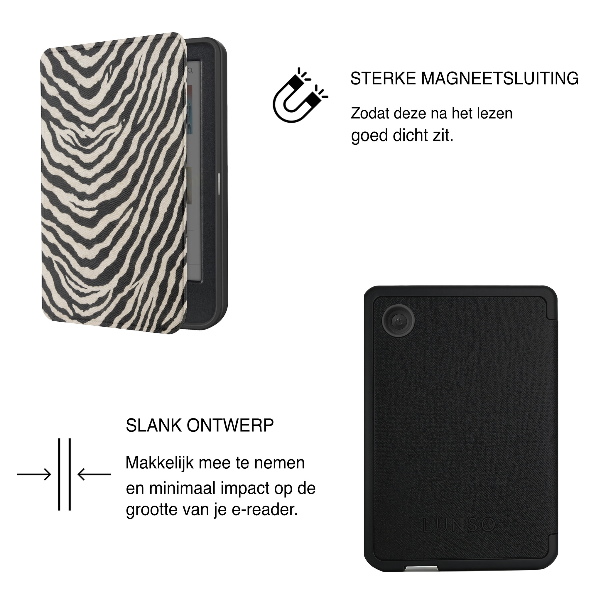 Kobo Clara BW / Clara Colour Hoesje - Vegan Saffiano Leren Sleep Cover - Met Handband en Auto Wake/Sleep - Untamed