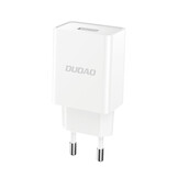 EU stekker met USB-C oplader - USB-A naar USB-C oplaadkabel en datakabel - 2.1A - 1 Meter – Wit