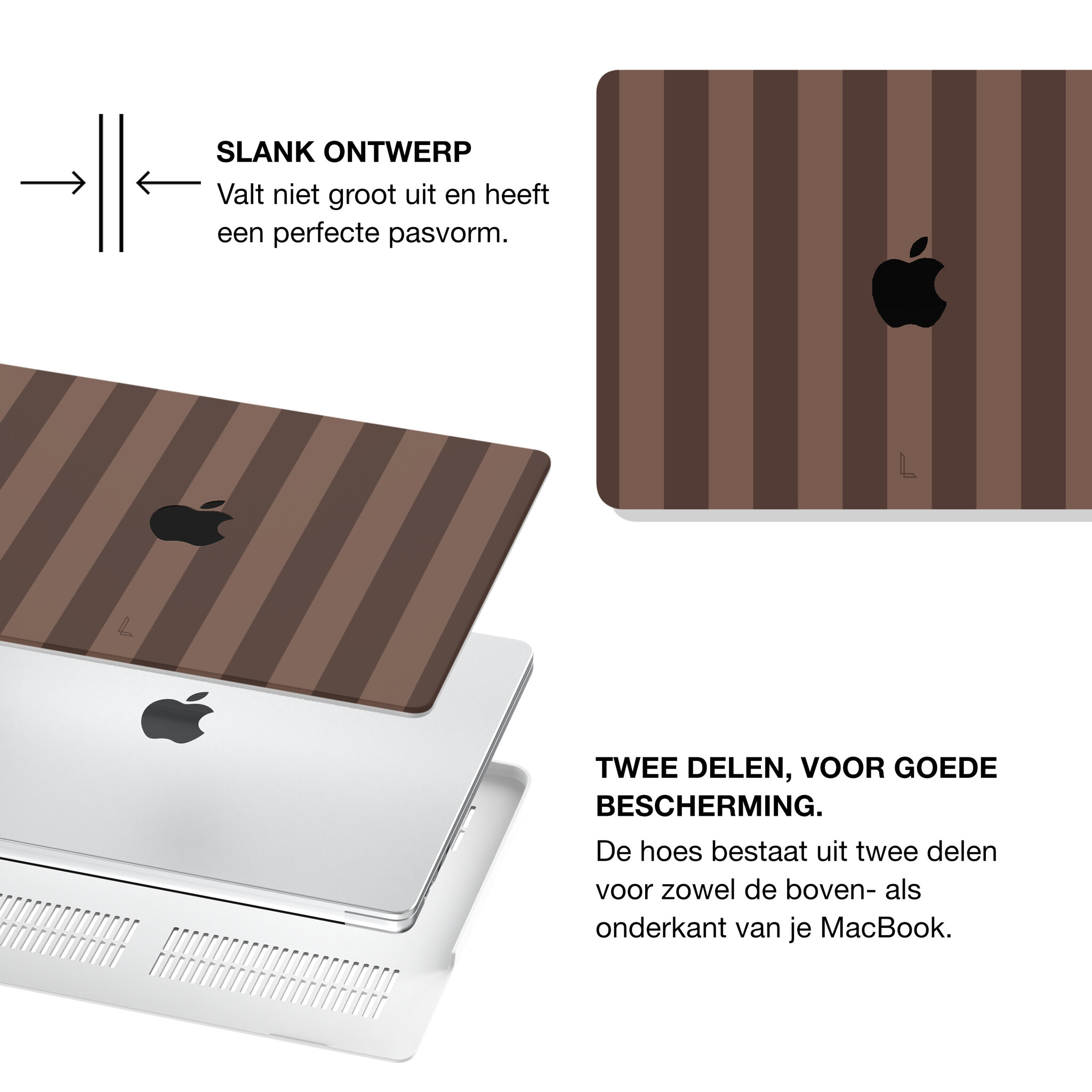 MacBook Air 15 inch (2023-2026) cover hoes case - Espresso