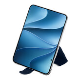 iPhone Duo hoesje - Slim bookcase met pasjeshouder en standaard - Blauw