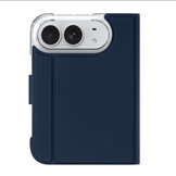iPhone Duo hoesje - Slim bookcase met pasjeshouder en standaard - Blauw