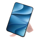 iPhone Duo hoesje - Slim bookcase met pasjeshouder en standaard - Lichtroze