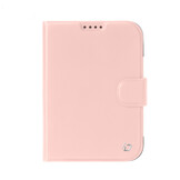 iPhone Duo hoesje - Slim bookcase met pasjeshouder en standaard - Lichtroze