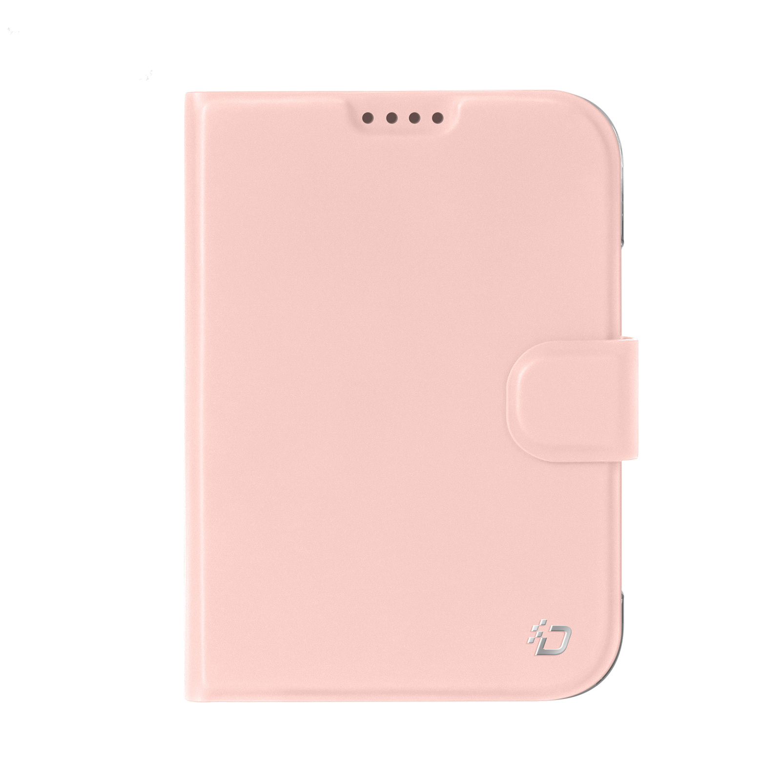 iPhone Duo hoesje - Slim bookcase met pasjeshouder en standaard - Lichtroze