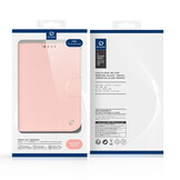 iPhone Duo hoesje - Slim bookcase met pasjeshouder en standaard - Lichtroze