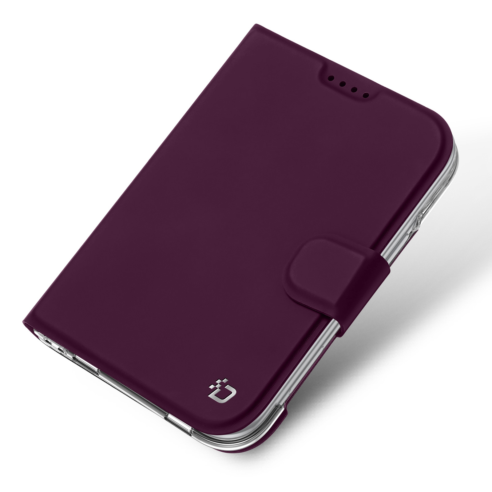 iPhone Duo hoesje - Slim bookcase met pasjeshouder en standaard - Burgundy