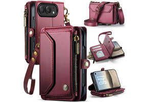 Caseme iPhone Duo hoesje - portemonnee tasje - Rood