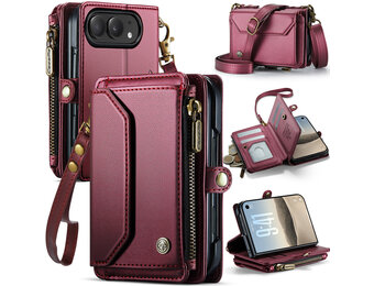Caseme iPhone Duo hoesje - portemonnee tasje - Rood