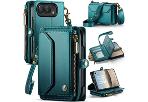 Caseme iPhone Duo hoesje - portemonnee tasje - Petrol