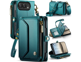 Caseme iPhone Duo hoesje - portemonnee tasje - Petrol