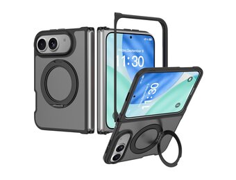 Casety iPhone Duo backcover hoesje met MagSafe-ring - Zwart