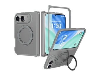 Casety iPhone Duo backcover hoesje met MagSafe-ring - Grijs