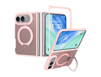 Casety iPhone Duo backcover hoesje met MagSafe-ring - Lichtroze