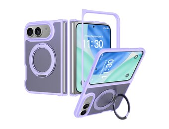Casety iPhone Duo backcover hoesje met MagSafe-ring - Lila