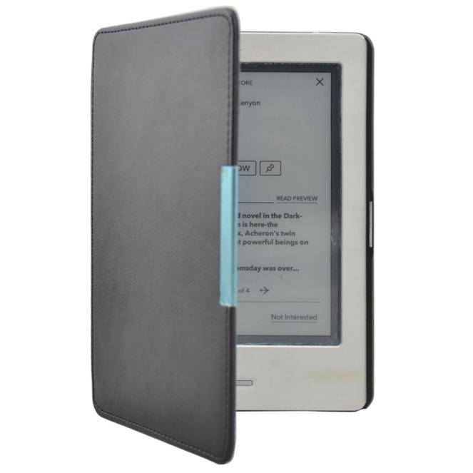 Lunso flip hoesje zwart voor de Kobo Touch 1 (6 inch)