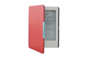 Lunso - Kobo Touch 1 (6 inch) - flip hoesje - Rood
