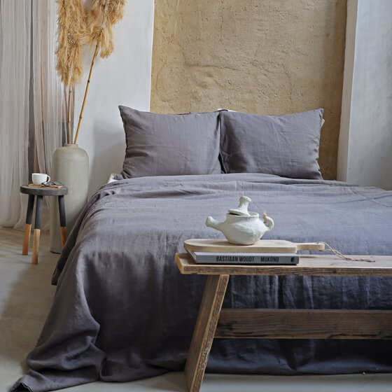 Remy dekbedovertrek off black