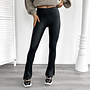 Coated Split Legging Zwart