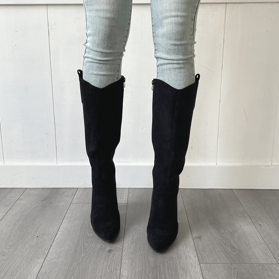 Chelsey Laarzen Zwart Suede