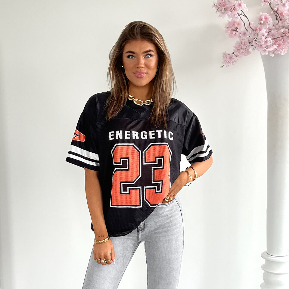 23 Baseball Shirt Zwart