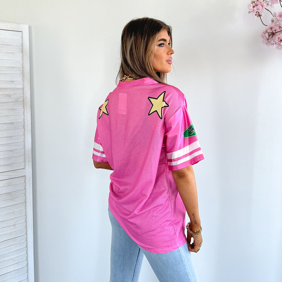 23 Baseball Shirt Donker Roze