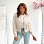 Suede Bomber Jasje Beige