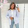 Sidney Blouse Blauw Wit