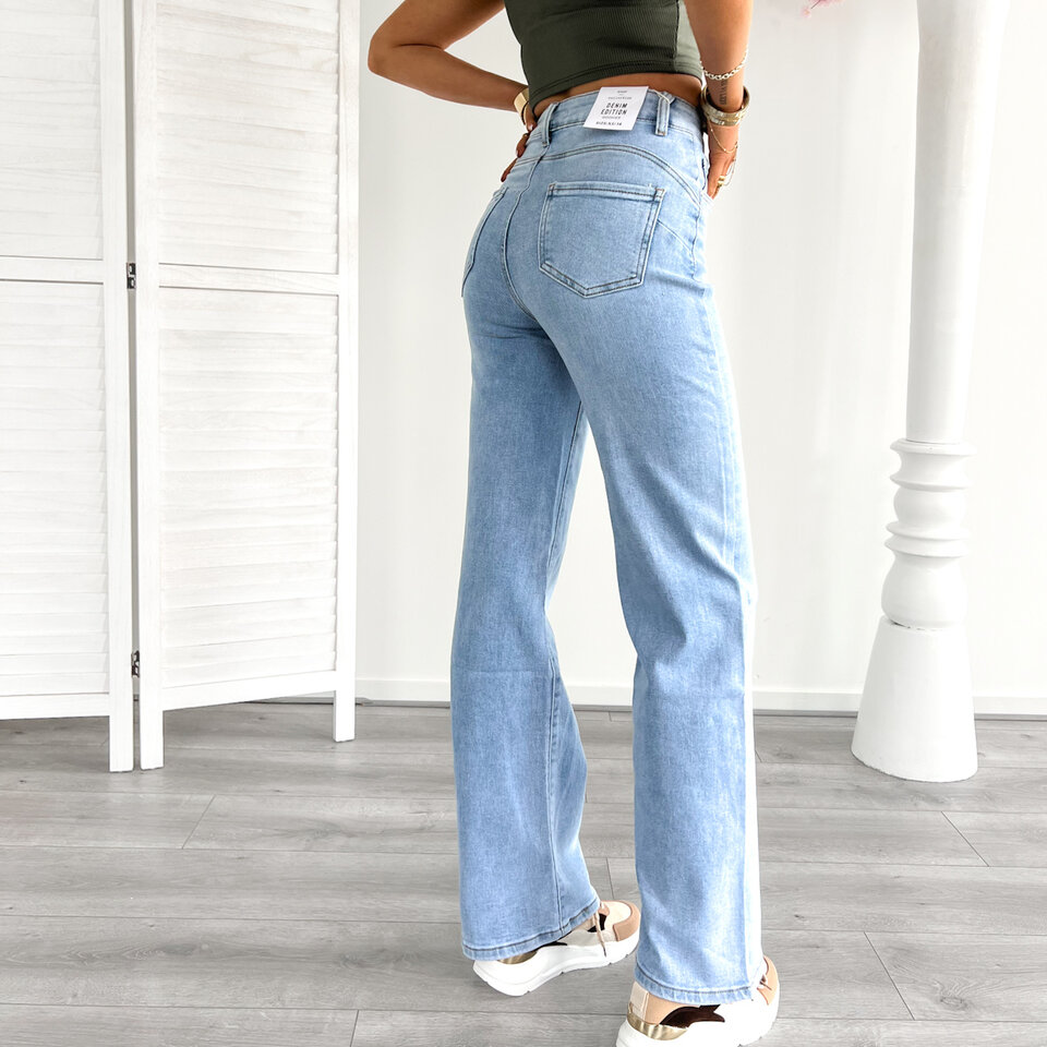 Floor Wide Leg Jeans Blauw