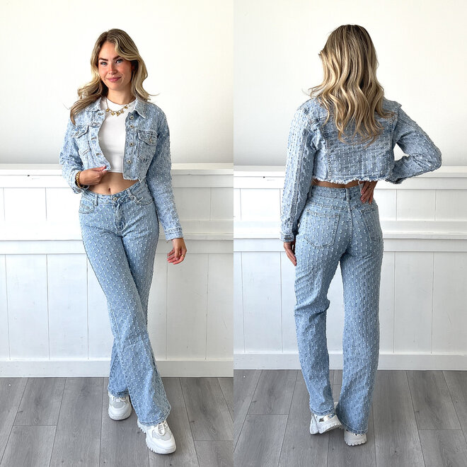 Gwen Spijkerjasje Blauw